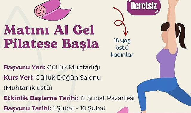 Güllük'te ücretsiz pilates kursu başlıyor